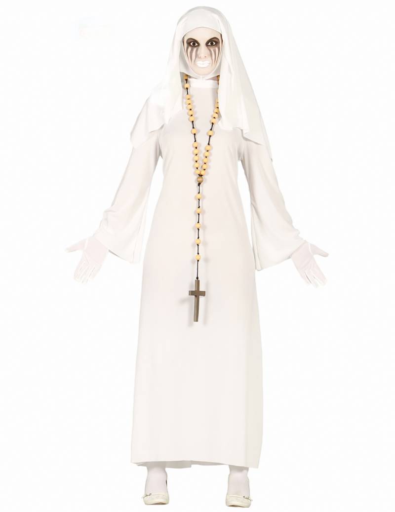 Geister-Nonnen-Kostüm für Damen Halloween-Kostüm weiss von FIESTAS GUIRCA, S.L.