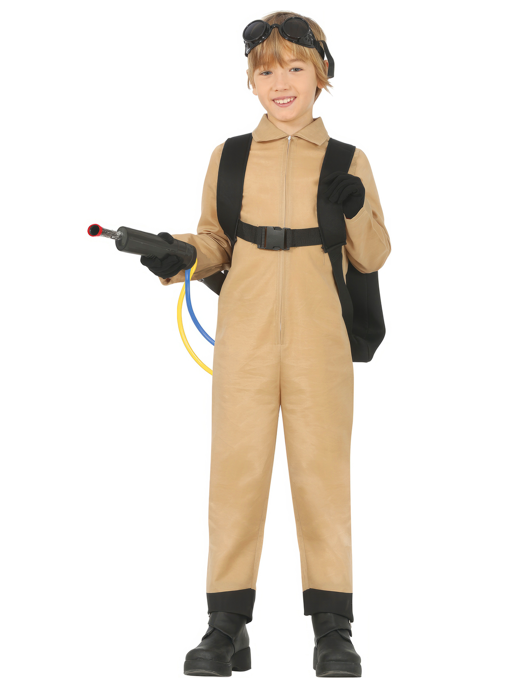 Geisterfänger-Kostüm für Kinder mit Rucksack Halloween-Kostüm braun-schwarz von FIESTAS GUIRCA, S.L.