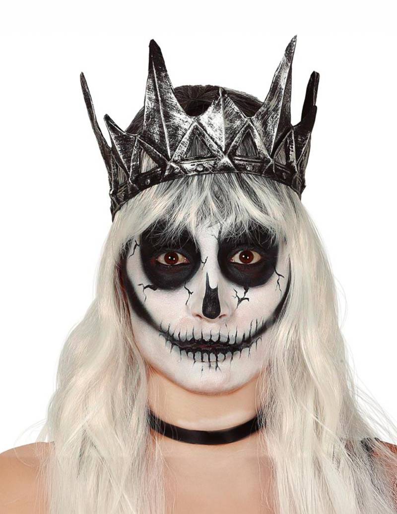 Gothic-Krone Kostümzubehör schwarz-silber von FIESTAS GUIRCA, S.L.