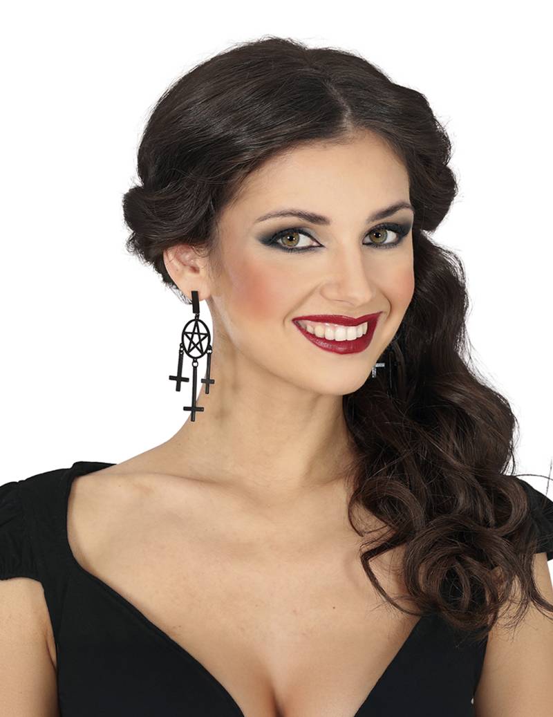 Gothic Ohrringe Schwarz für Erwachsene Halloween Gothic Ohrringe Schwarz für Erwachsene Halloween von FIESTAS GUIRCA, S.L.