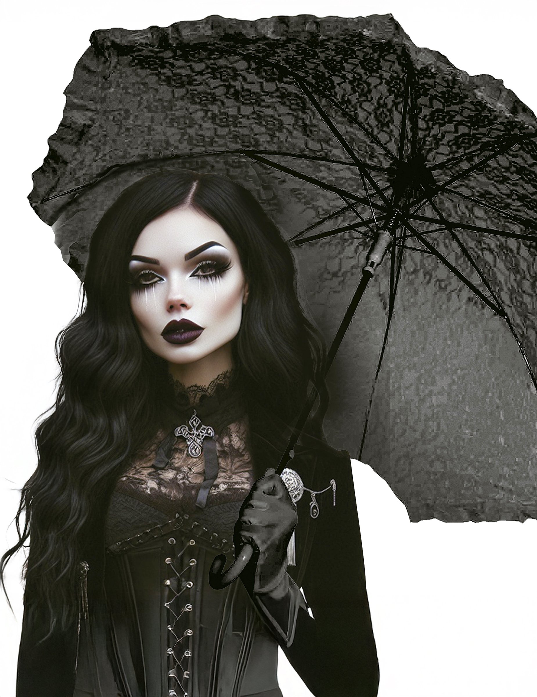 Gothic Sonnenschirm in Schwarz Gothic Sonnenschirm in Schwarz von FIESTAS GUIRCA, S.L.