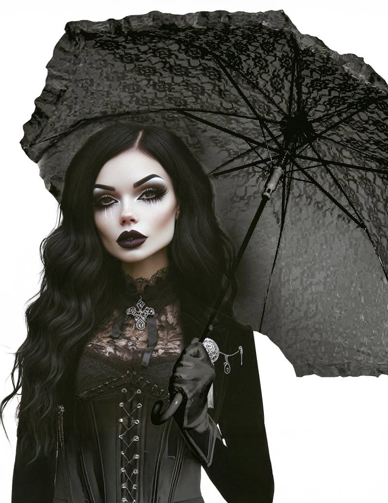 Gothic Sonnenschirm in Schwarz Gothic Sonnenschirm in Schwarz von FIESTAS GUIRCA, S.L.