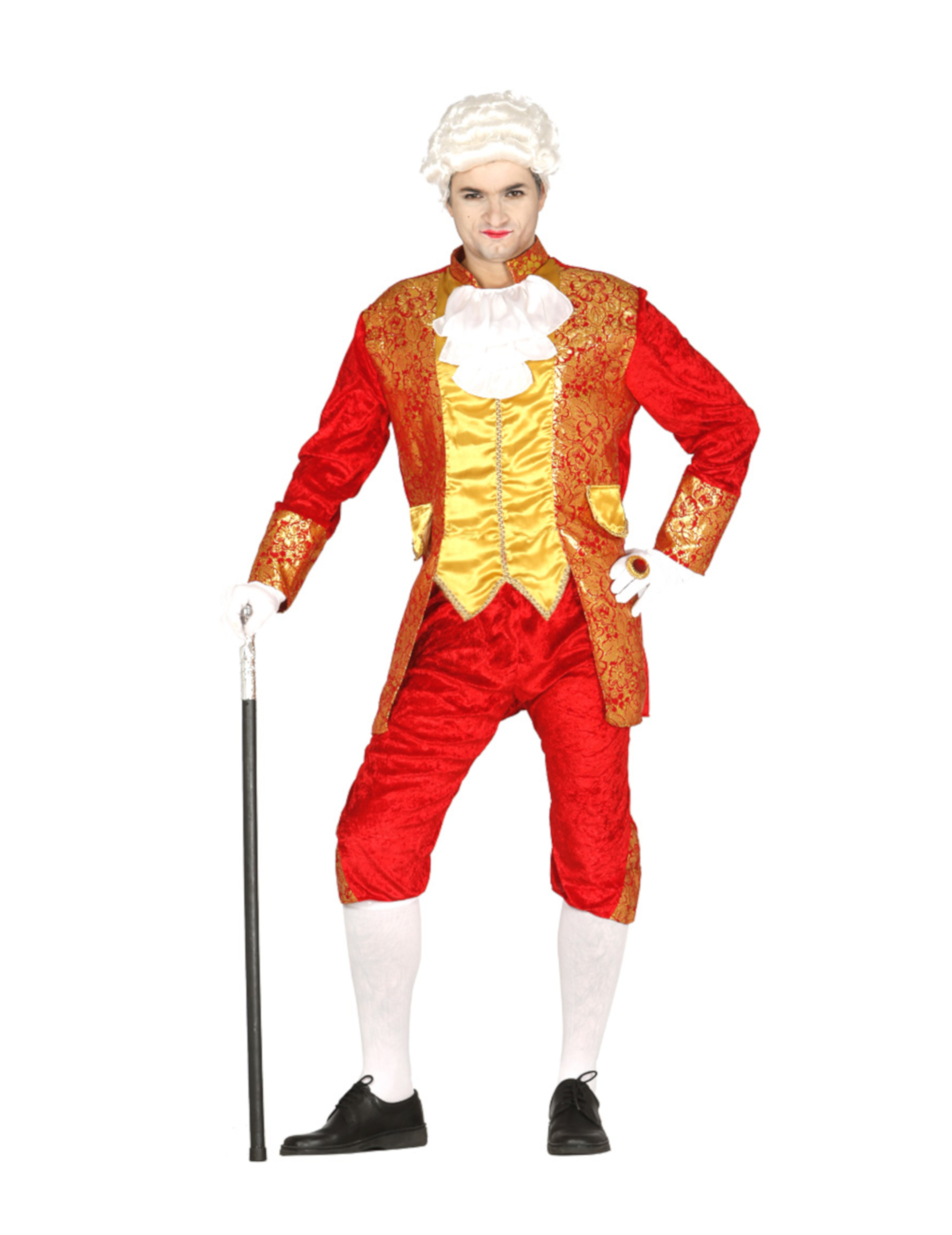 Graf-Kostüm für Herren Renaissance-Kostüm Fasching rot-gold von FIESTAS GUIRCA, S.L.