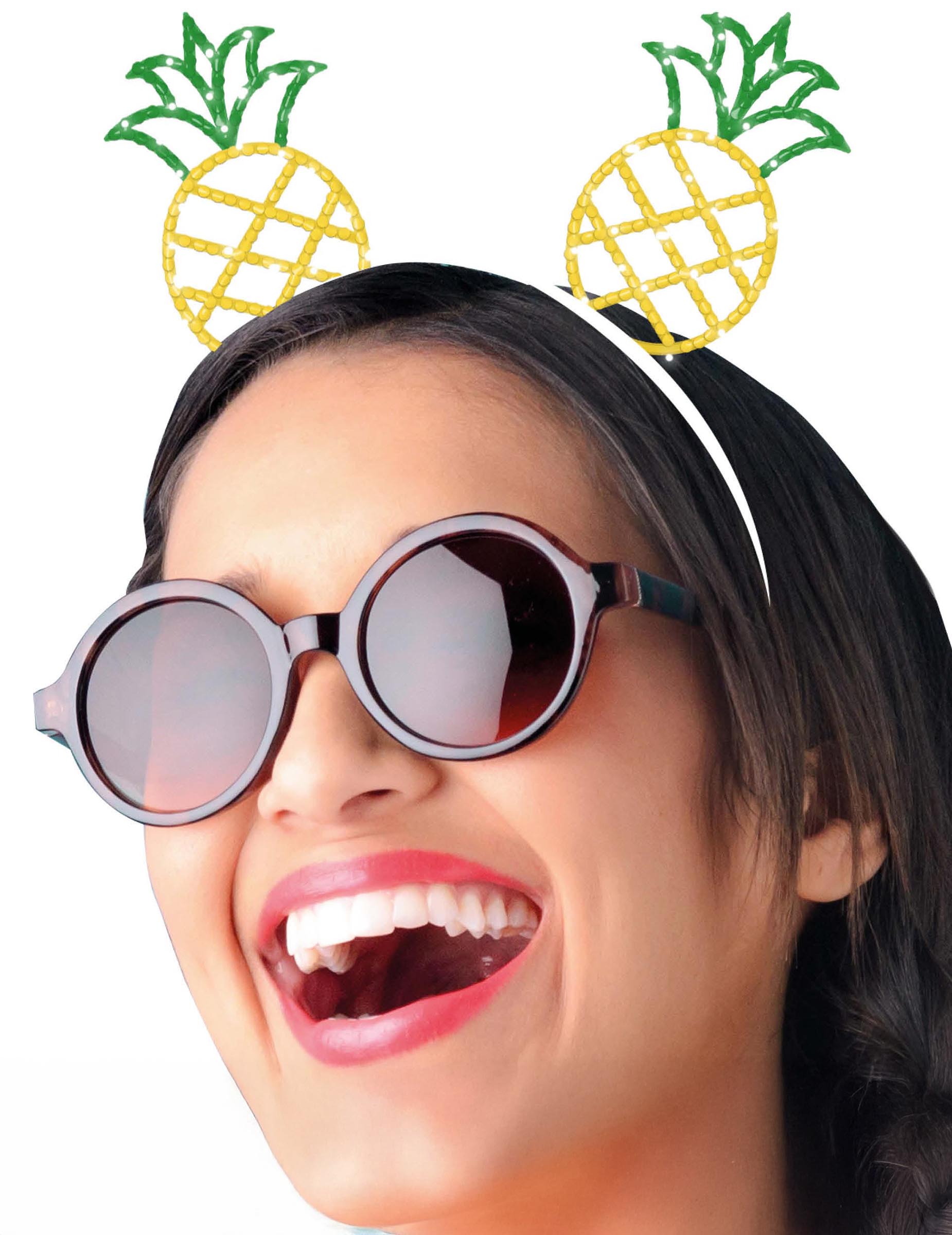 Haarreif Ananas Metall für Erwachsene von FIESTAS GUIRCA, S.L.