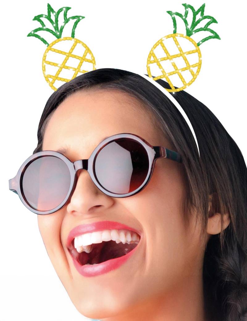 Haarreif Ananas Metall für Erwachsene von FIESTAS GUIRCA, S.L.