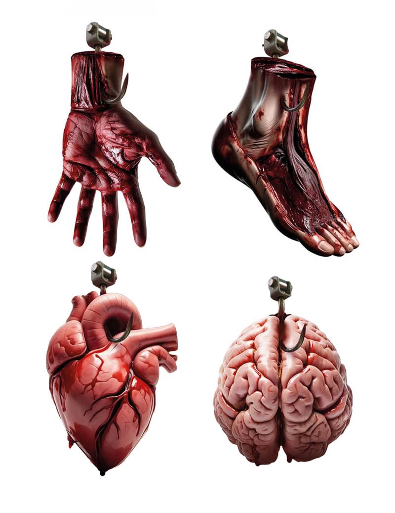 Halloween Girlande mit Organen 3m Horror-Deko Halloween Girlande mit Organen 3m Horror-Deko von FIESTAS GUIRCA, S.L.