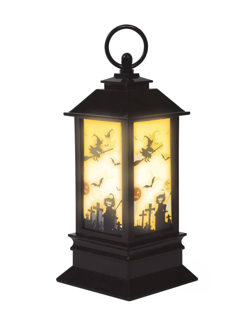Halloween Laterne mit Beleuchtung 18 x 9 cm von FIESTAS GUIRCA, S.L.