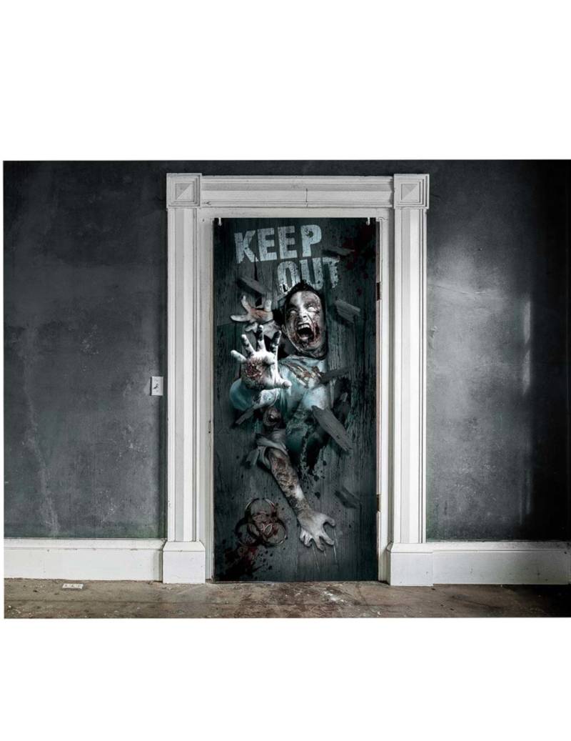 Halloween Tür-Deko Zombie Aufzug bunt 46x152cm von FIESTAS GUIRCA, S.L.