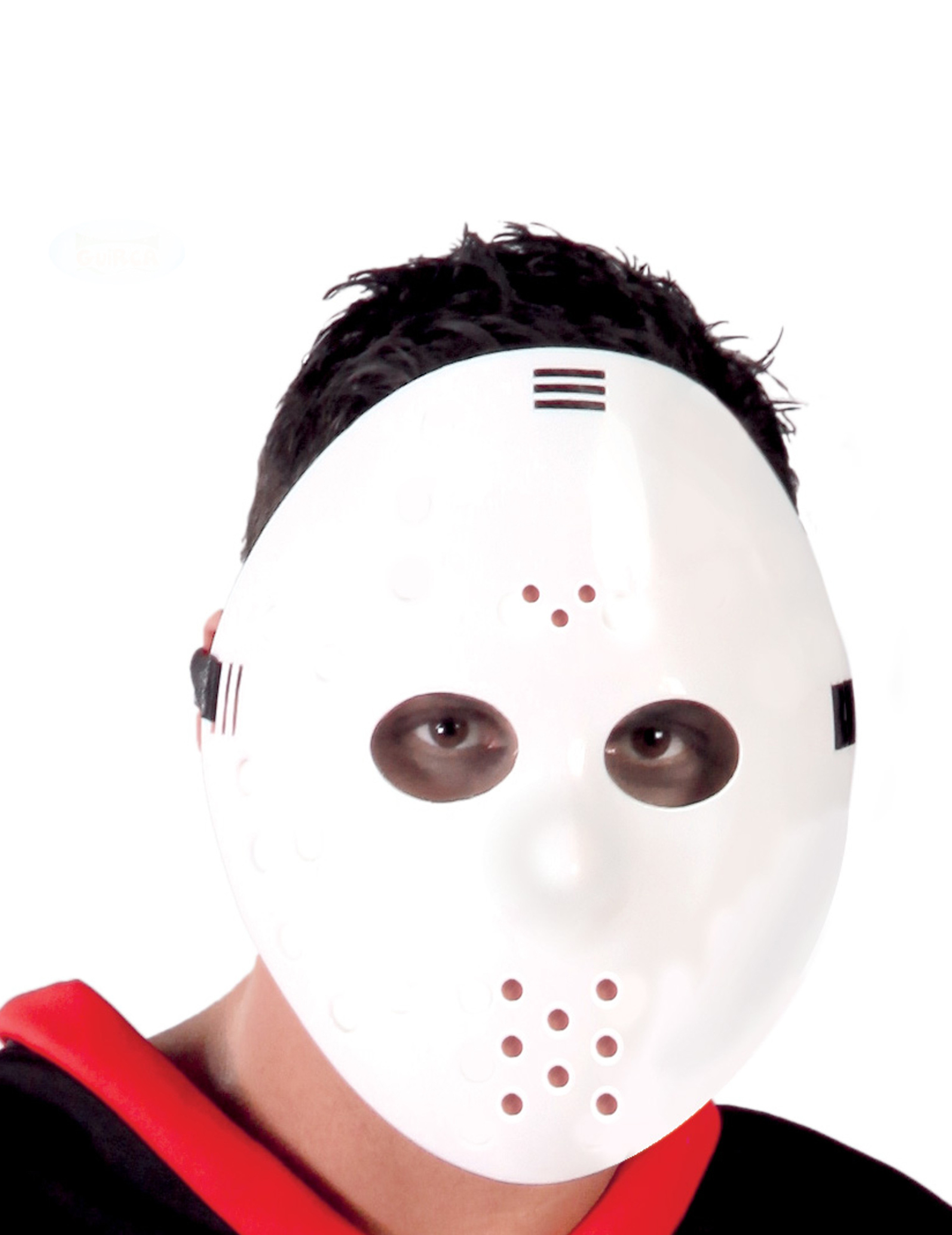 Hockey-Maske für Erwachsene weiss von FIESTAS GUIRCA, S.L.