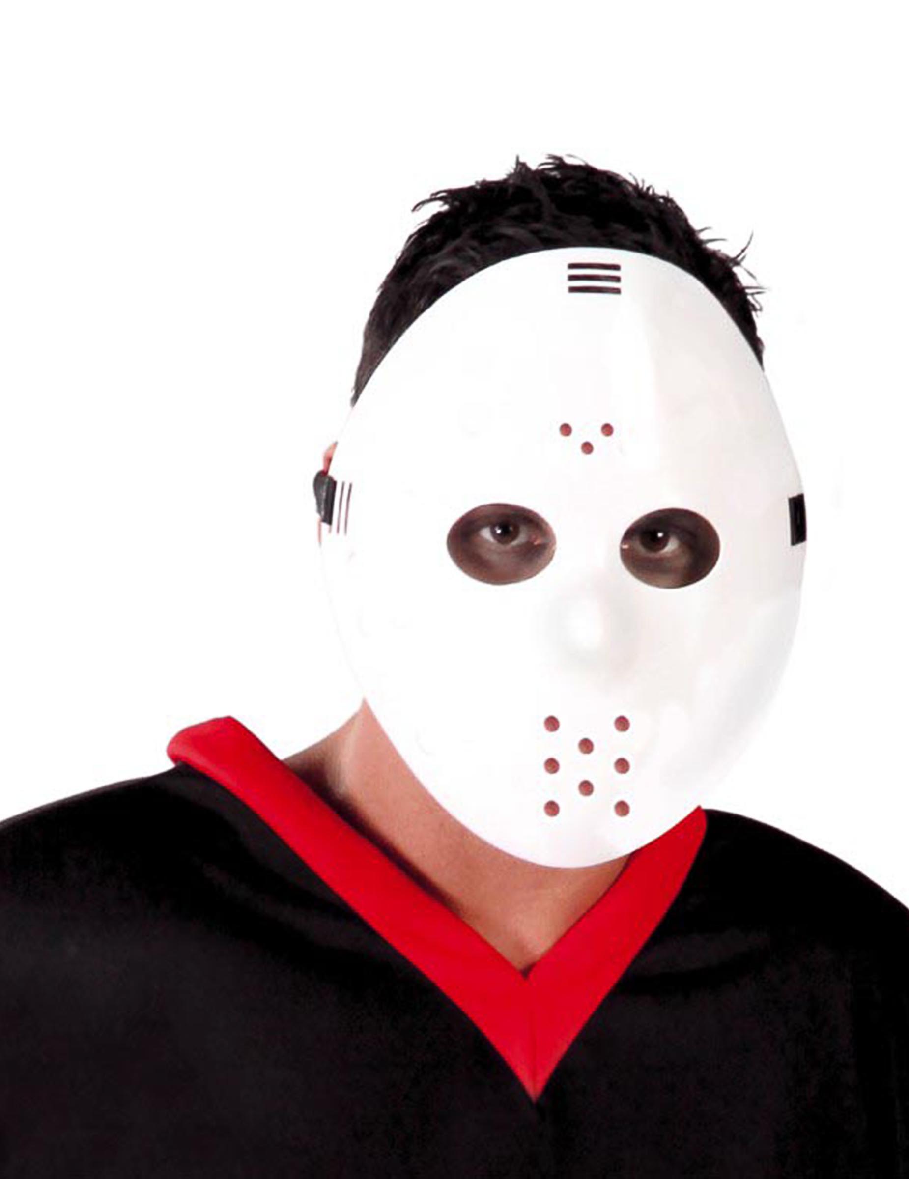 Hockey-Maske für Erwachsene weiss von FIESTAS GUIRCA, S.L.