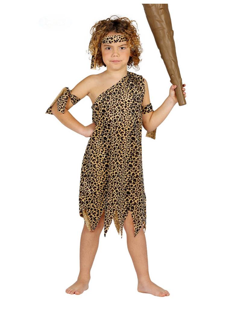 Höhlenmensch-Kostüm für Jungen braun-schwarz von FIESTAS GUIRCA, S.L.