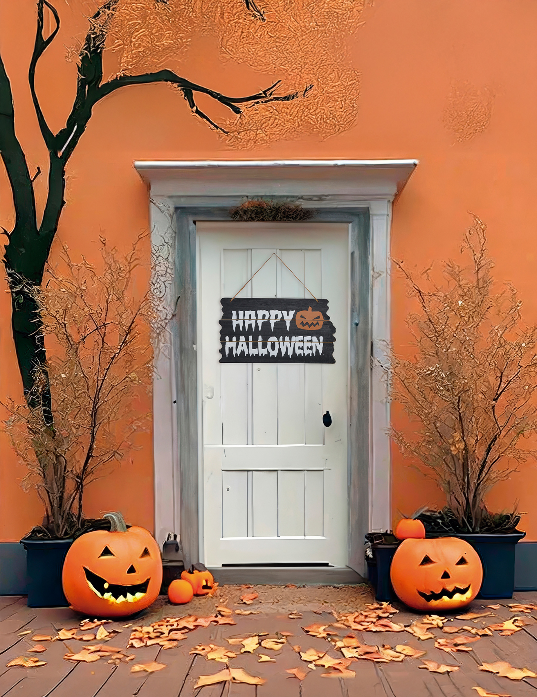 Holzschild Happy Halloween 60 cm Hängedeko von FIESTAS GUIRCA, S.L.