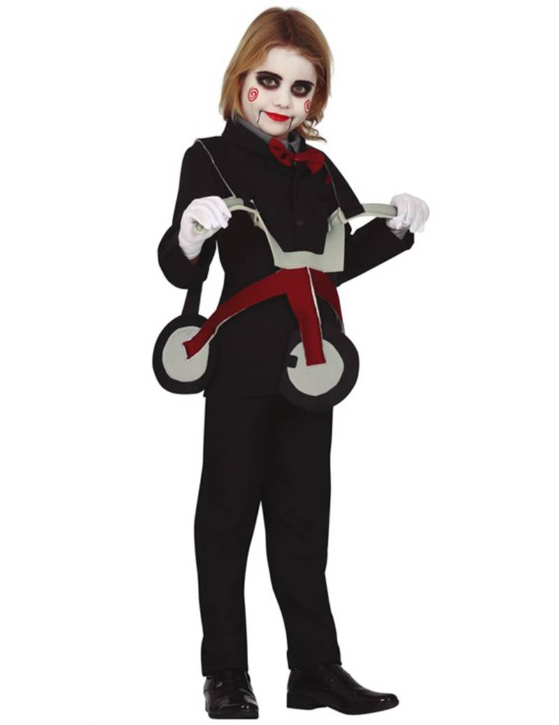 Horror-Kostüm für Kinder mit Dreirad Halloween-Kostüm schwarz-grau von FIESTAS GUIRCA, S.L.
