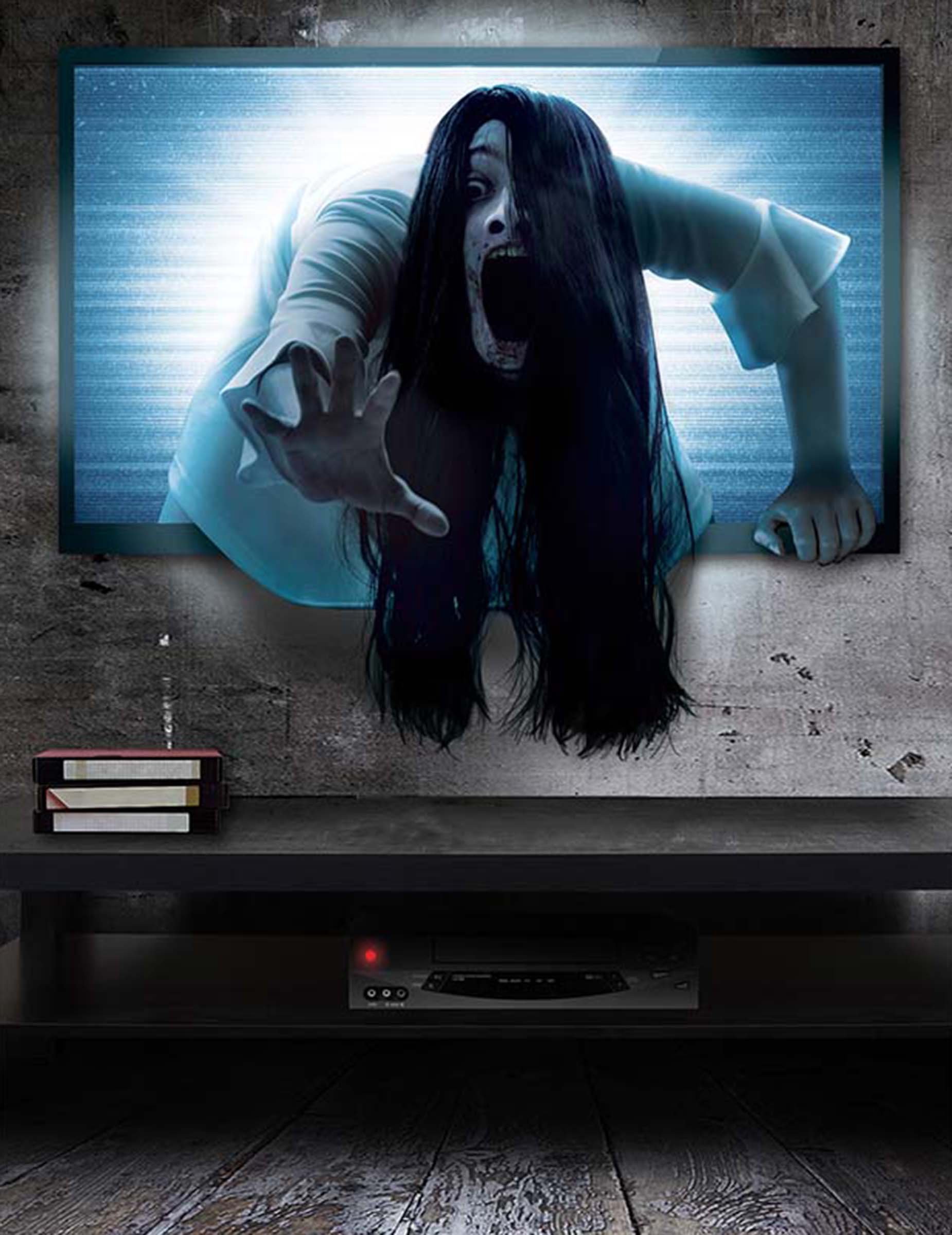 Horror Wandbild Fernseher Halloween 70 x 80 cm von FIESTAS GUIRCA, S.L.