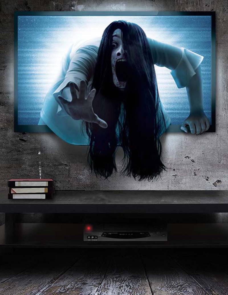 Horror Wandbild Fernseher Halloween 70 x 80 cm von FIESTAS GUIRCA, S.L.