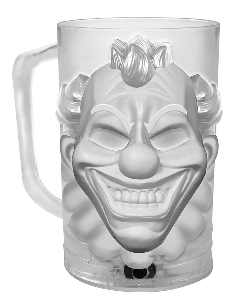 Horrorclown Bierglas mit Licht 700 ml von FIESTAS GUIRCA, S.L.