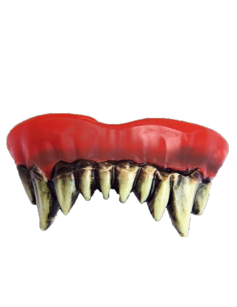 Horrorclown-Prothese für Erwachsene Halloween-Accessoire rot-weiß von FIESTAS GUIRCA, S.L.