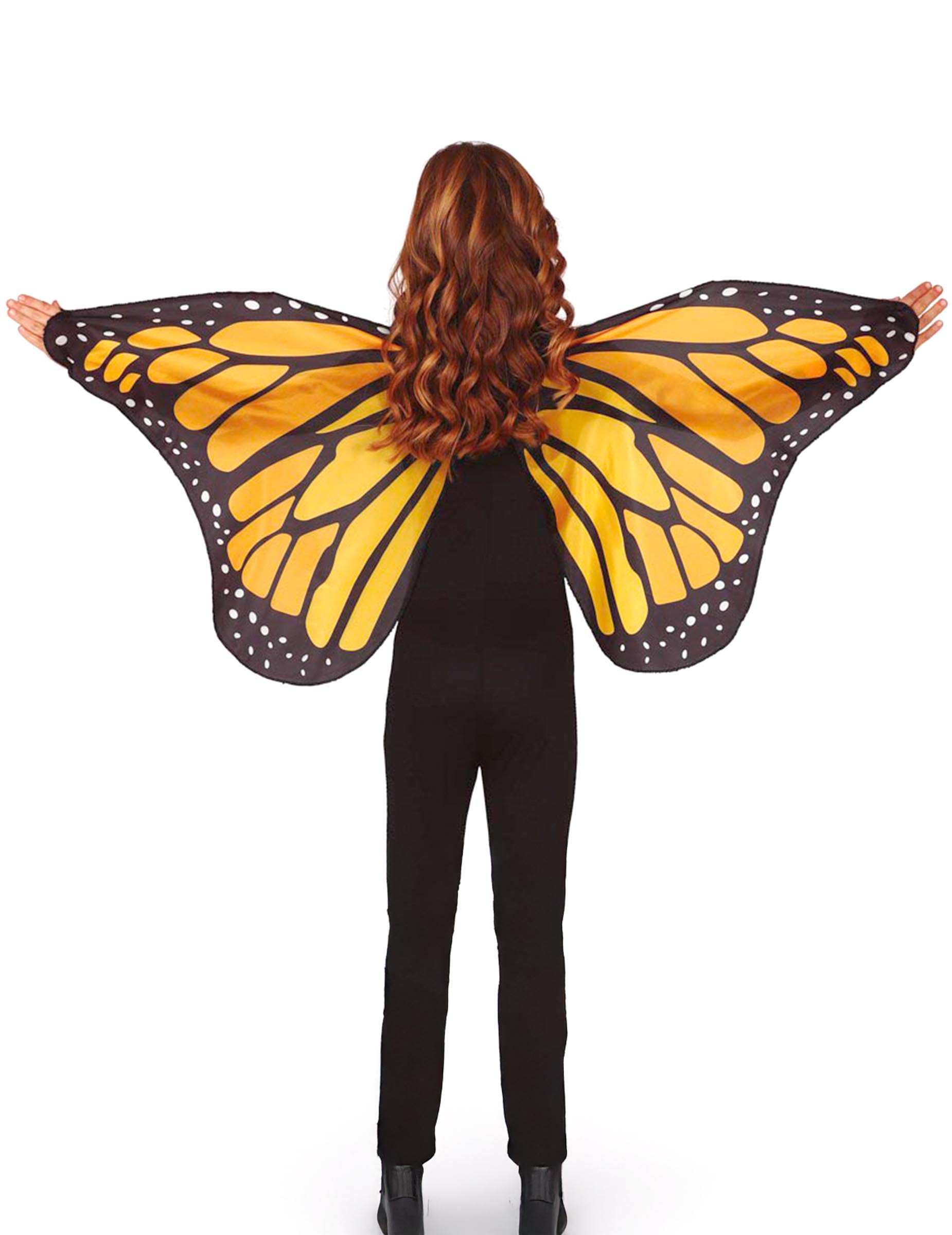 Hübsche Schmetterlingsflügel für Kinder schwarz-orange-weiss 110 x 50 cm Hübsche Schmetterlingsflügel für Kinder schwarz-orange-weiss 110 x 50 cm von FIESTAS GUIRCA, S.L.