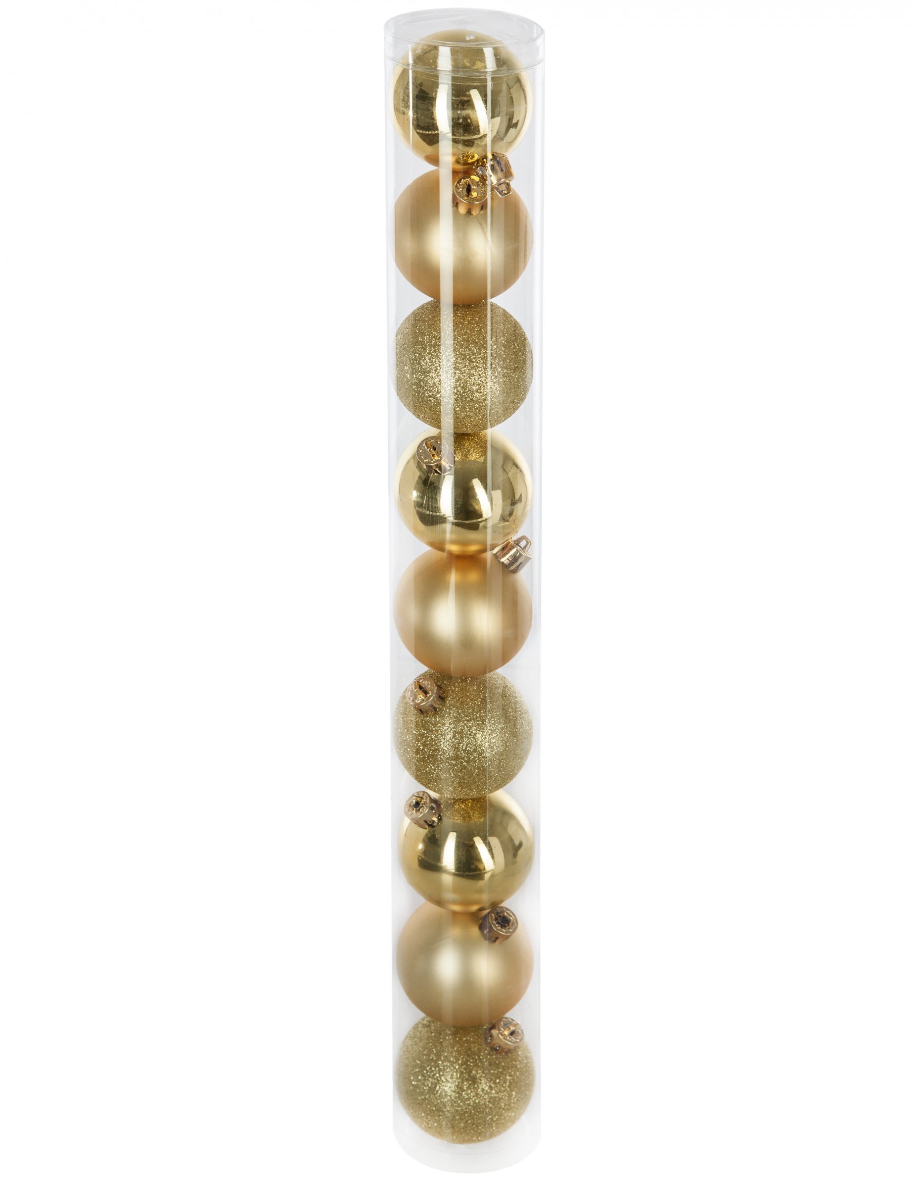Kleine Christbaumkugeln Weihnachtsbaum-Schmuckset 9-teilig goldfarben 6 cm von JJA
