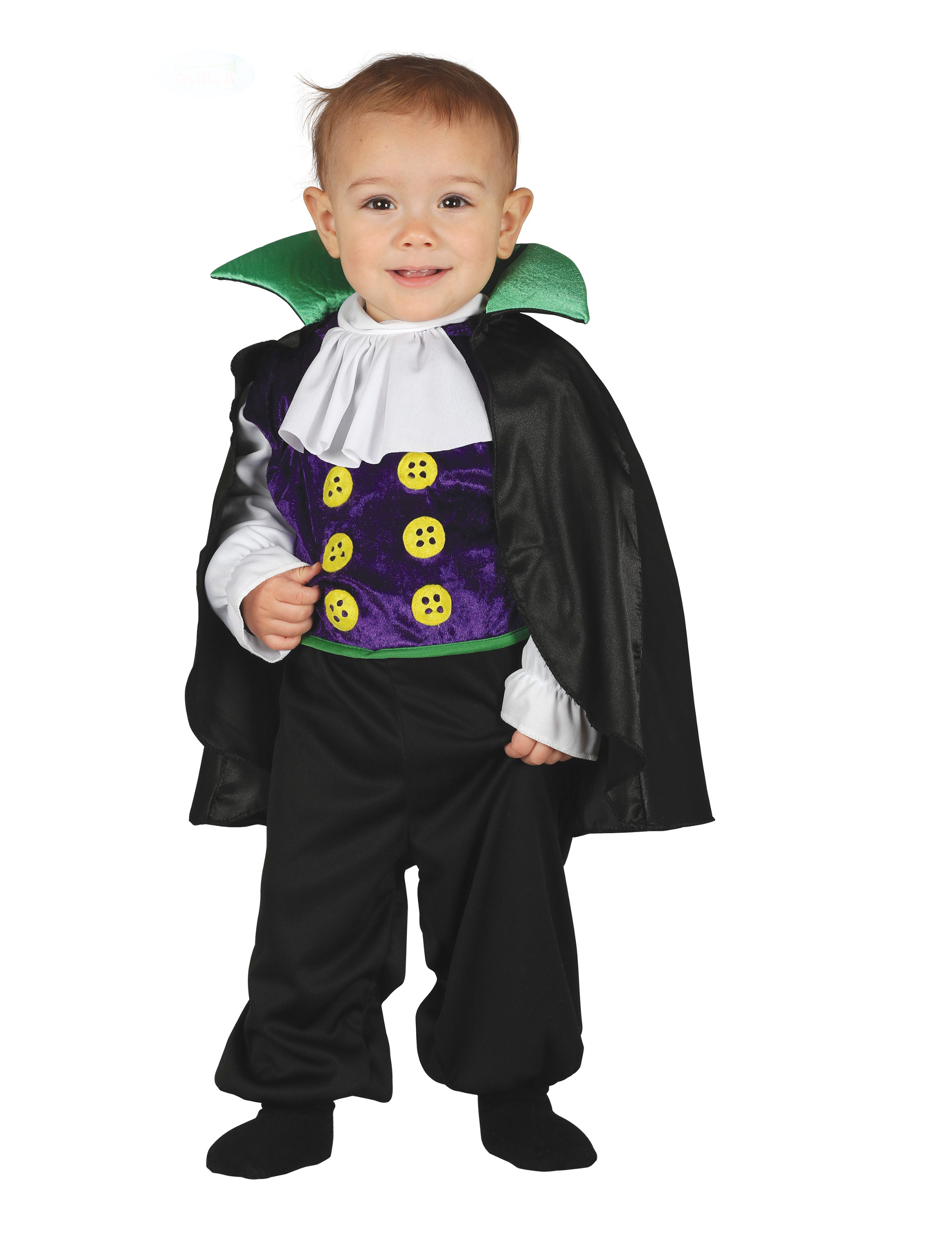 Kleiner Vampir Kostüm für Kleinkinder schwarz-lila-grün von FIESTAS GUIRCA, S.L.