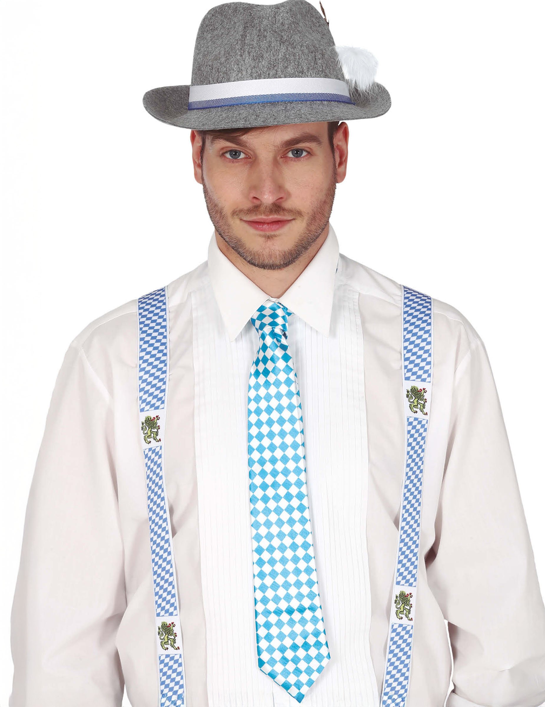 Krawatte Blau Weiß Bayern für Erwachsene von FIESTAS GUIRCA, S.L.
