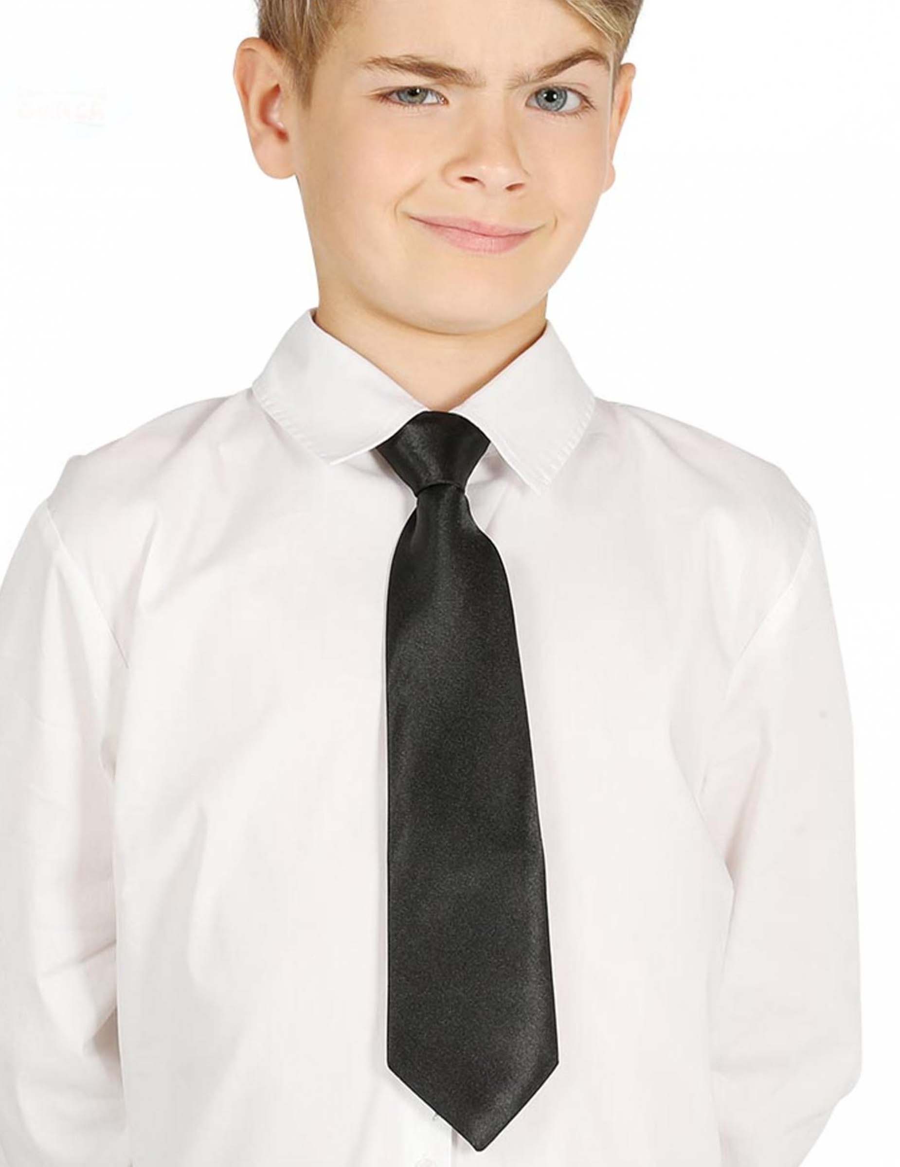 Krawatte für Kinder schwarz 30 cm von FIESTAS GUIRCA, S.L.
