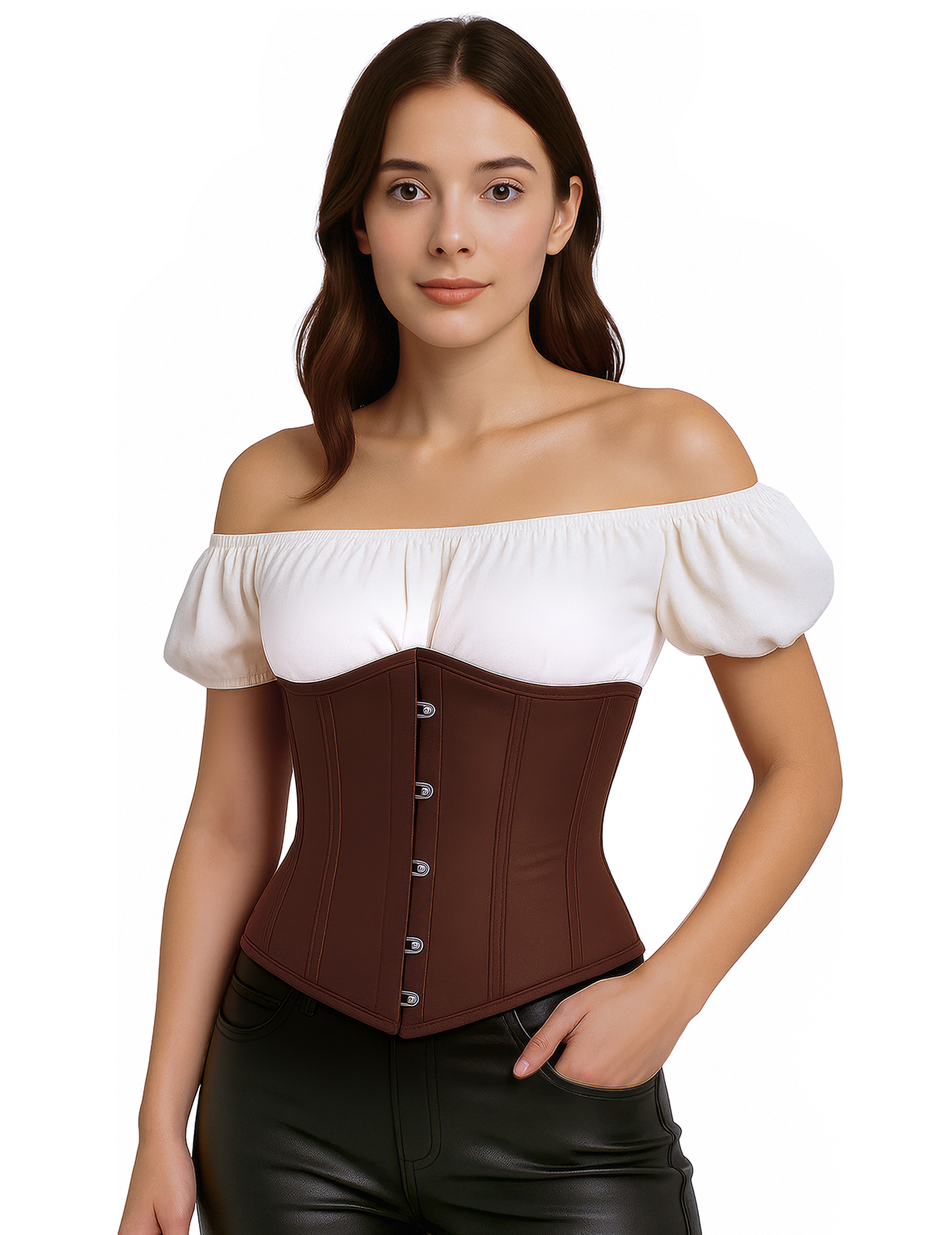 Kurzes braunes Korsett für Damen von FIESTAS GUIRCA, S.L.