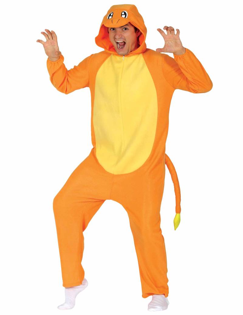 Lustiges Manga Monster Unisex-Kostüm Jumpsuit orange von FIESTAS GUIRCA, S.L.