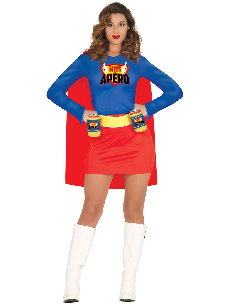 Miss Apéro Kostüm für Damen blau rot Miss Apéro Kostüm für Damen blau rot von FIESTAS GUIRCA, S.L.