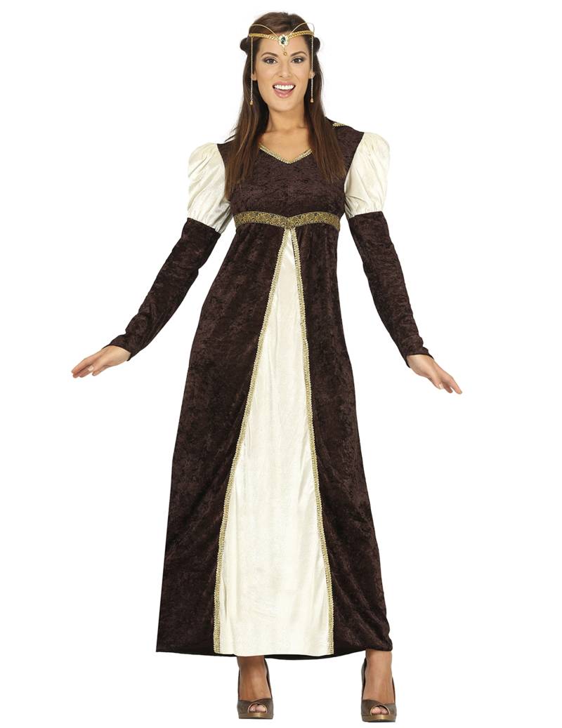 Mittelalter-Prinzessin Damenkostüm braun-beige von FIESTAS GUIRCA, S.L.