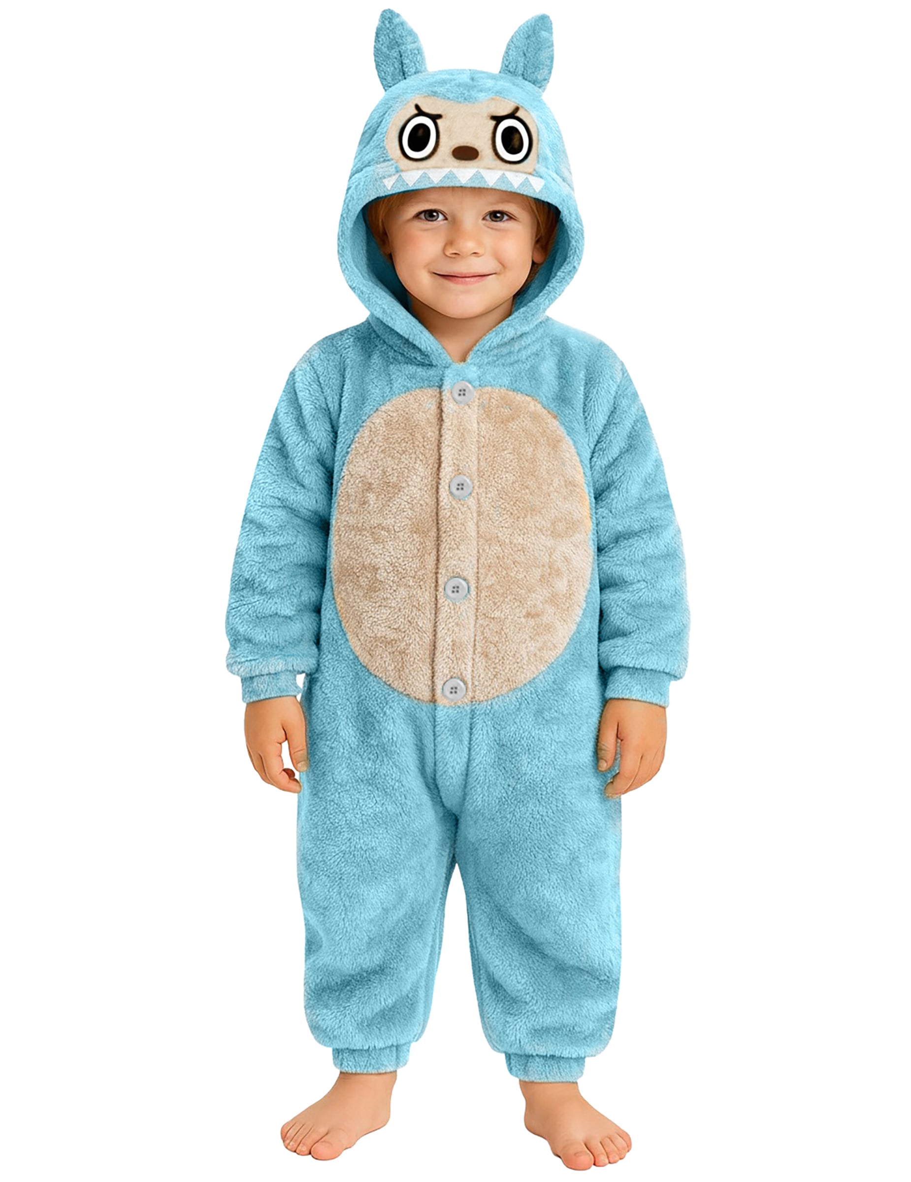 Monster Kinderkostüm Plüsch Overall blau Kinder von FIESTAS GUIRCA, S.L.