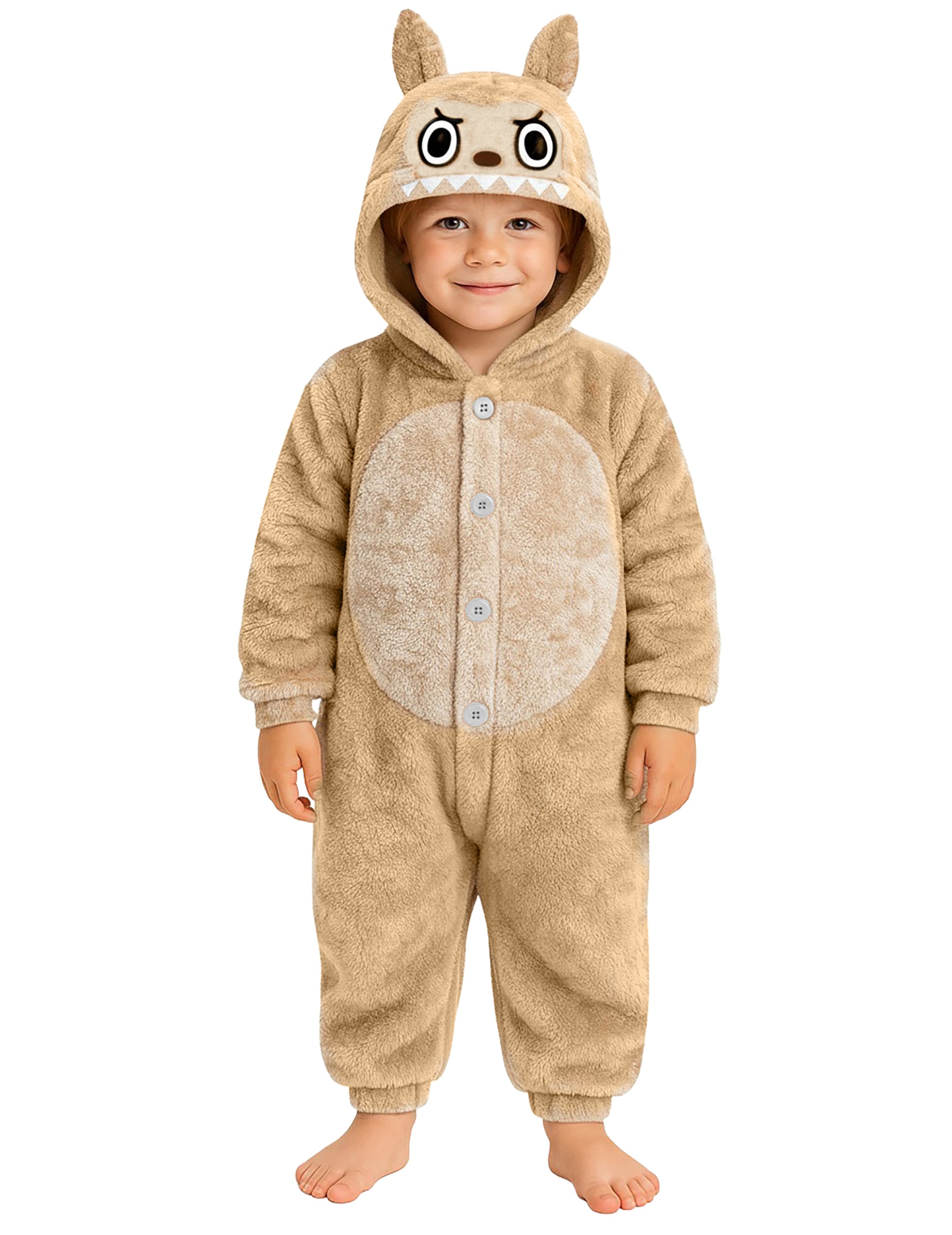 Monster Kinderkostüm Plüsch beige von FIESTAS GUIRCA, S.L.