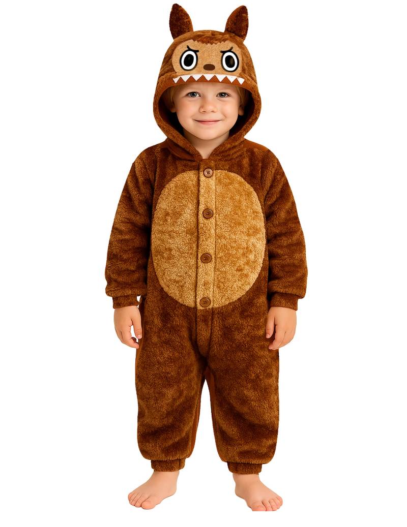 Monster Kinderkostüm braun Plüsch Einteiler von FIESTAS GUIRCA, S.L.