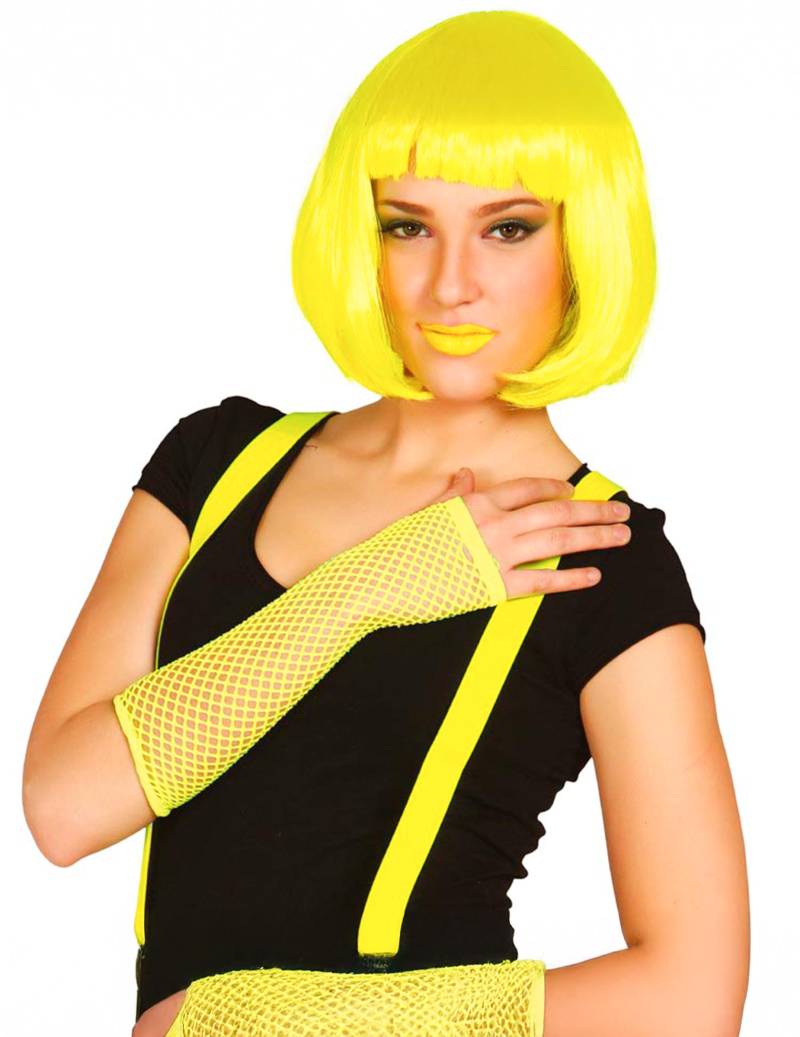 Netz-Armstulpen neon-gelb von FIESTAS GUIRCA, S.L.
