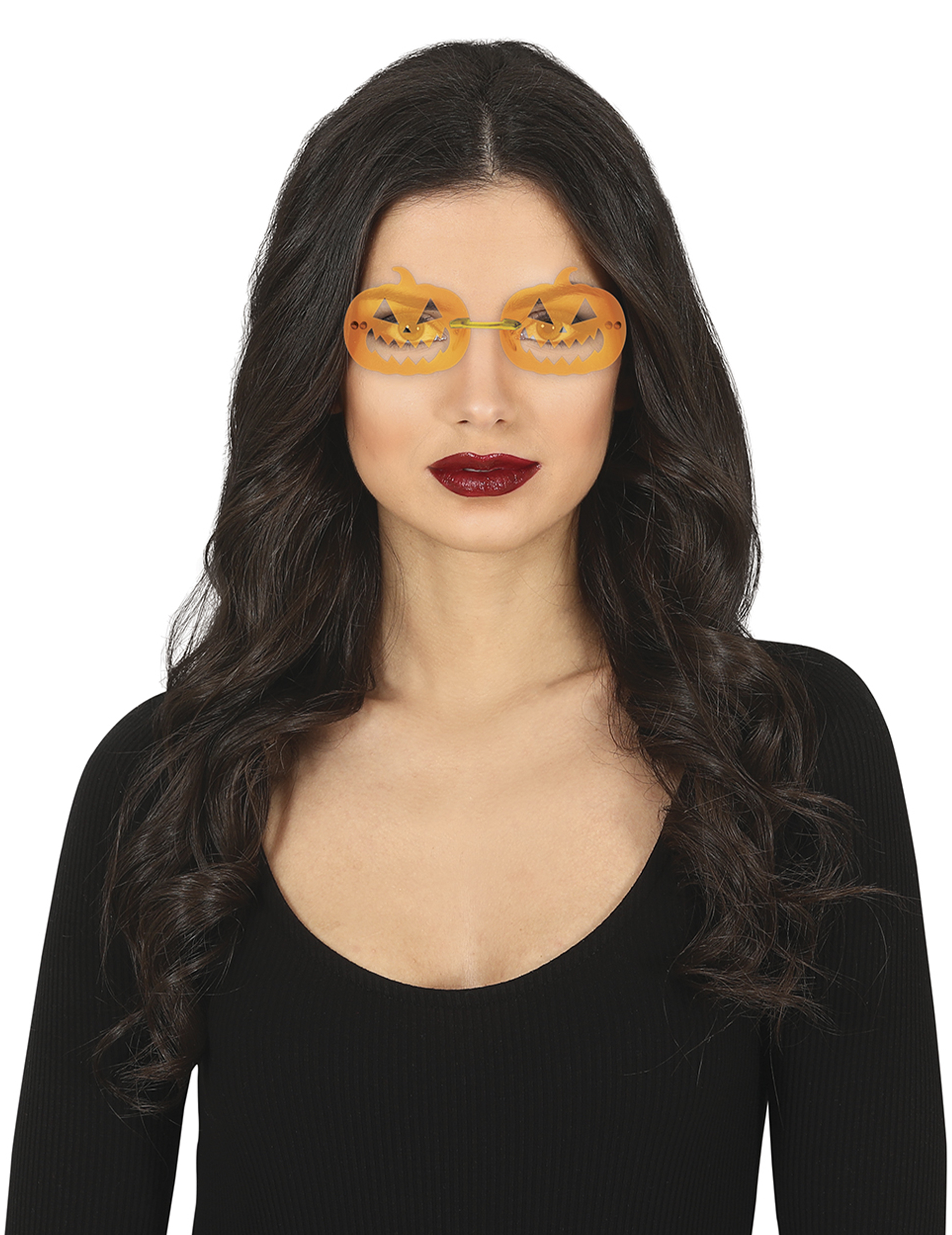 Orange Kürbis Partybrille für Erwachsene Halloween von FIESTAS GUIRCA, S.L.