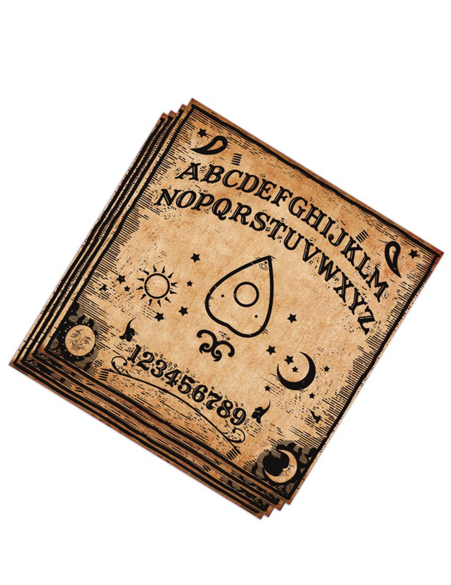 Ouija-Papierservietten Halloween-Tischdeko 20 Stück braun-schwarz 33 x 33 cm von FIESTAS GUIRCA, S.L.