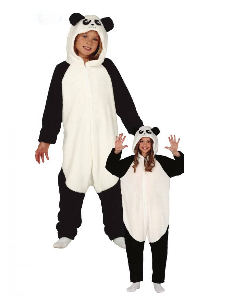 Panda-Kigurumi für Kinder schwarz-weiss von FIESTAS GUIRCA, S.L.