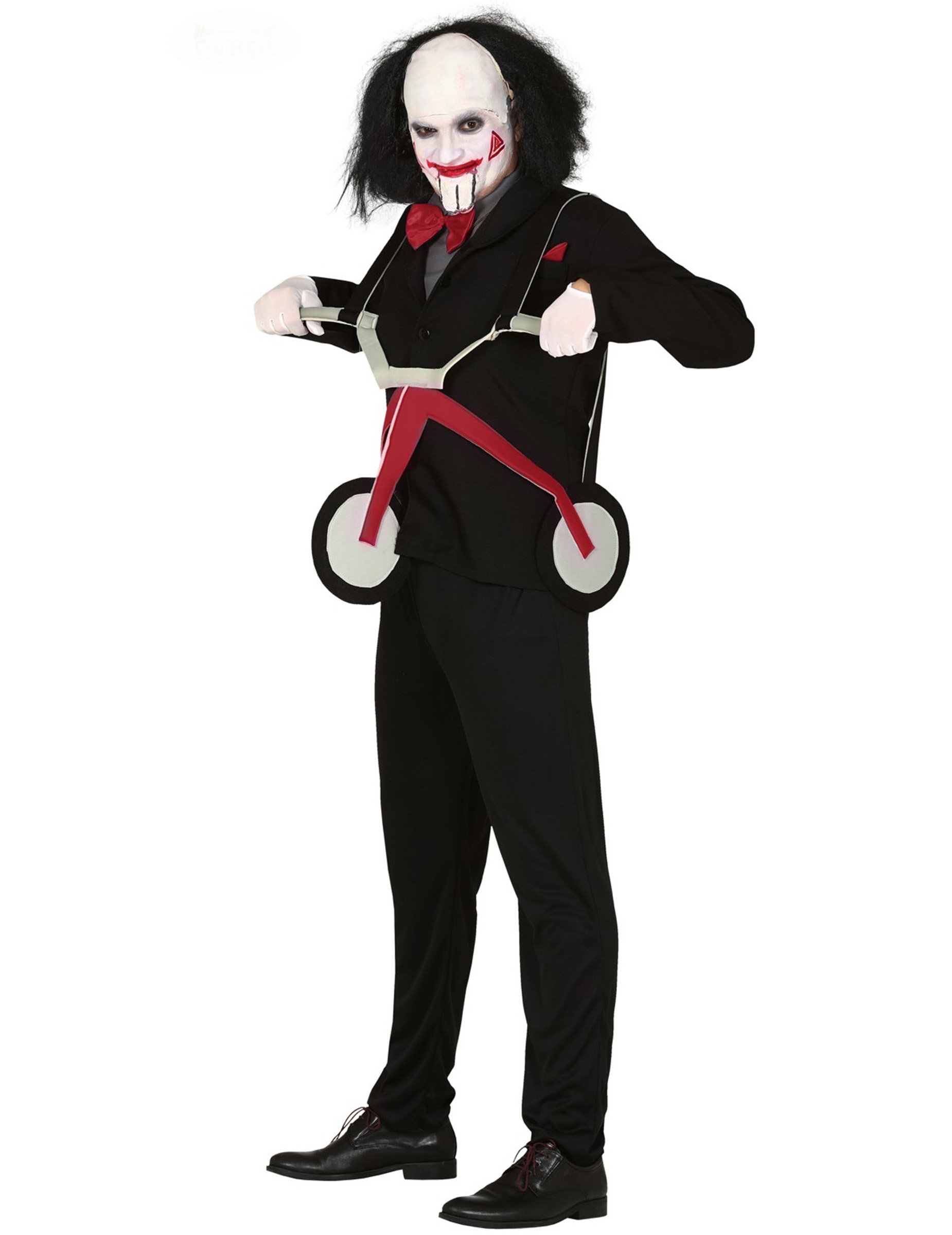 Psycho-Puppenkostüm für Herren Serienkiller Halloweenkostüm schwarz-lila von FIESTAS GUIRCA, S.L.