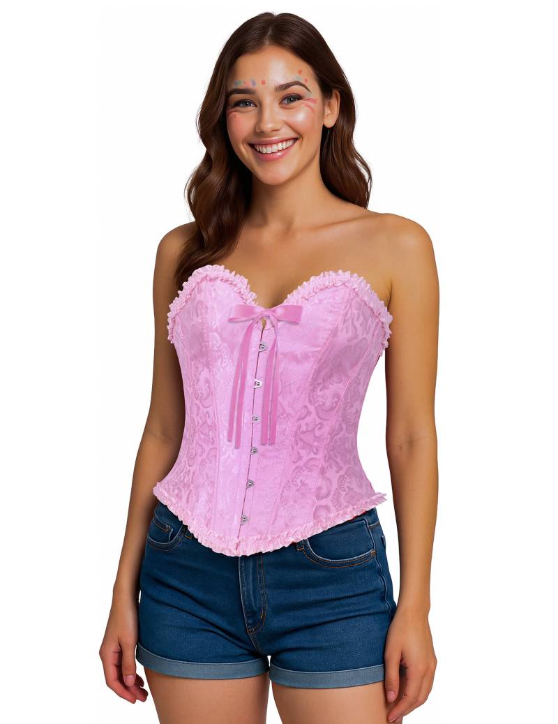 Rosa Korsett mit barocker Schnürung von FIESTAS GUIRCA, S.L.