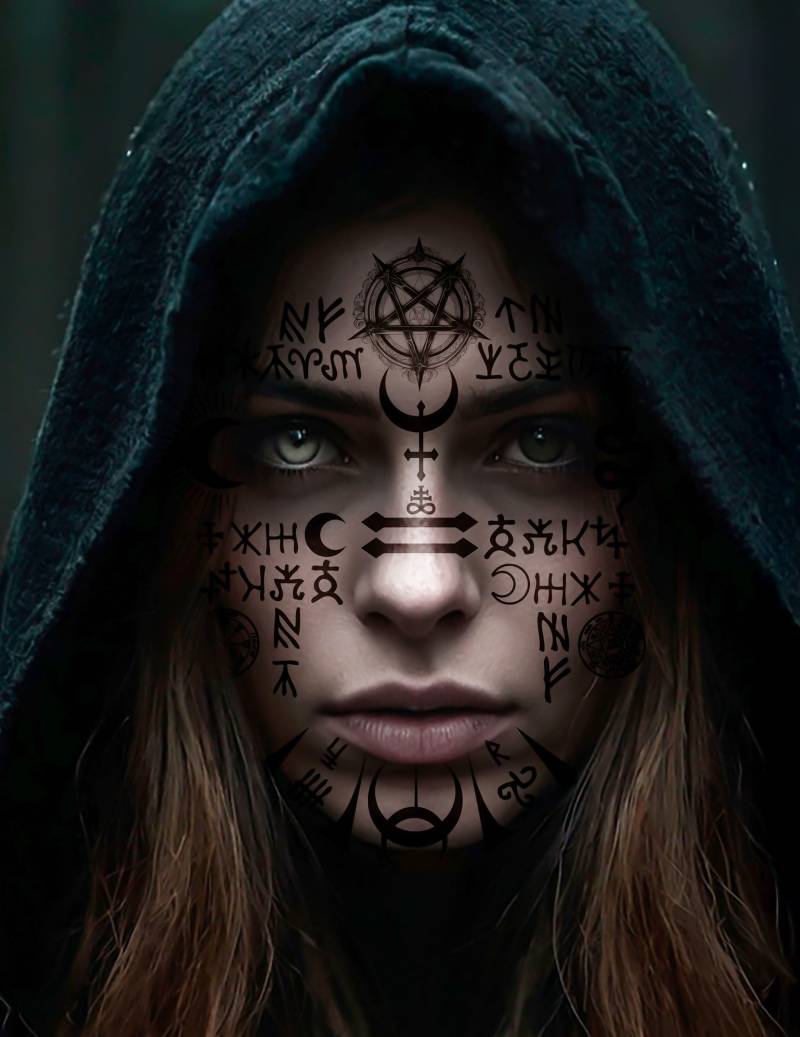 Satanische Gesichtstattoos von FIESTAS GUIRCA, S.L.