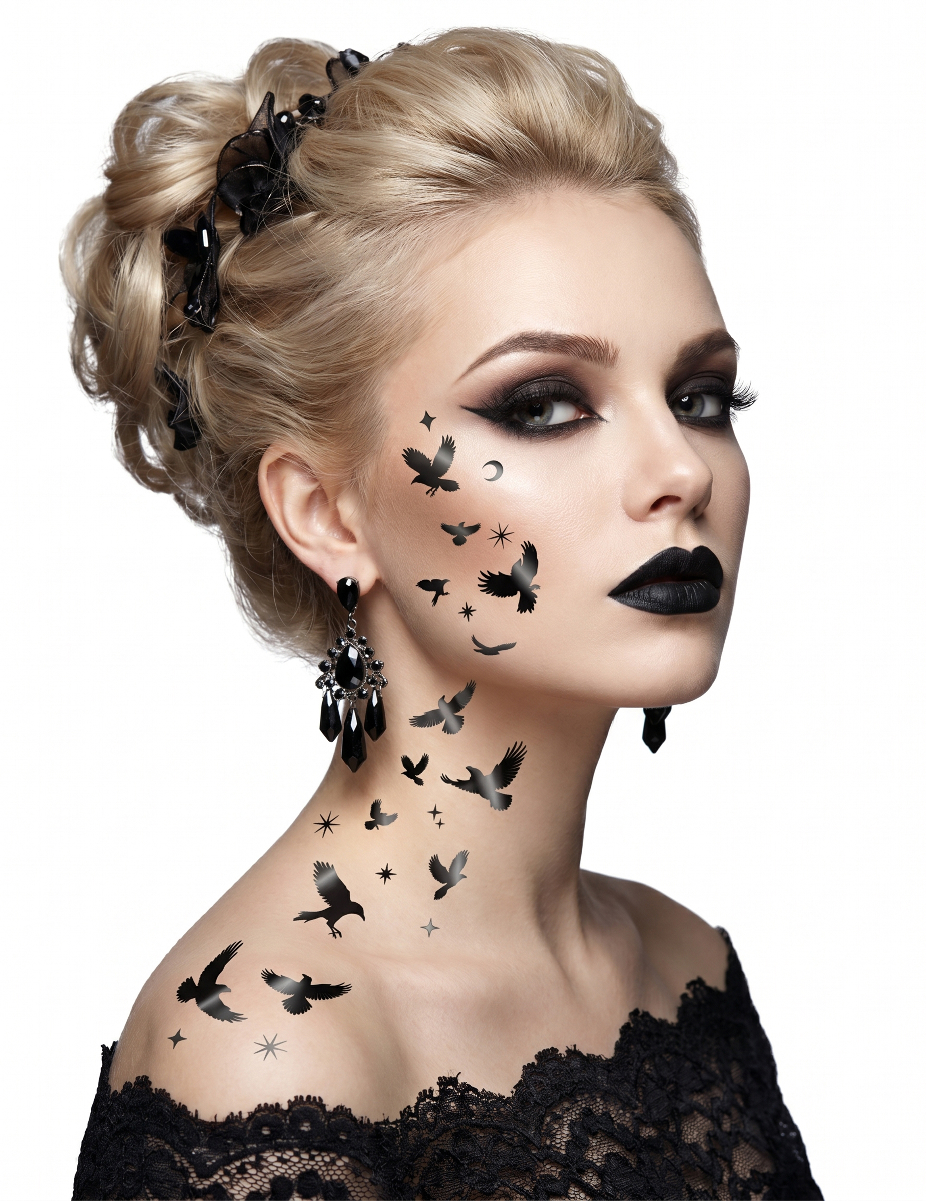 Schwarze Raben Tattoos für Erwachsene Schwarze Raben Tattoos für Erwachsene von FIESTAS GUIRCA, S.L.