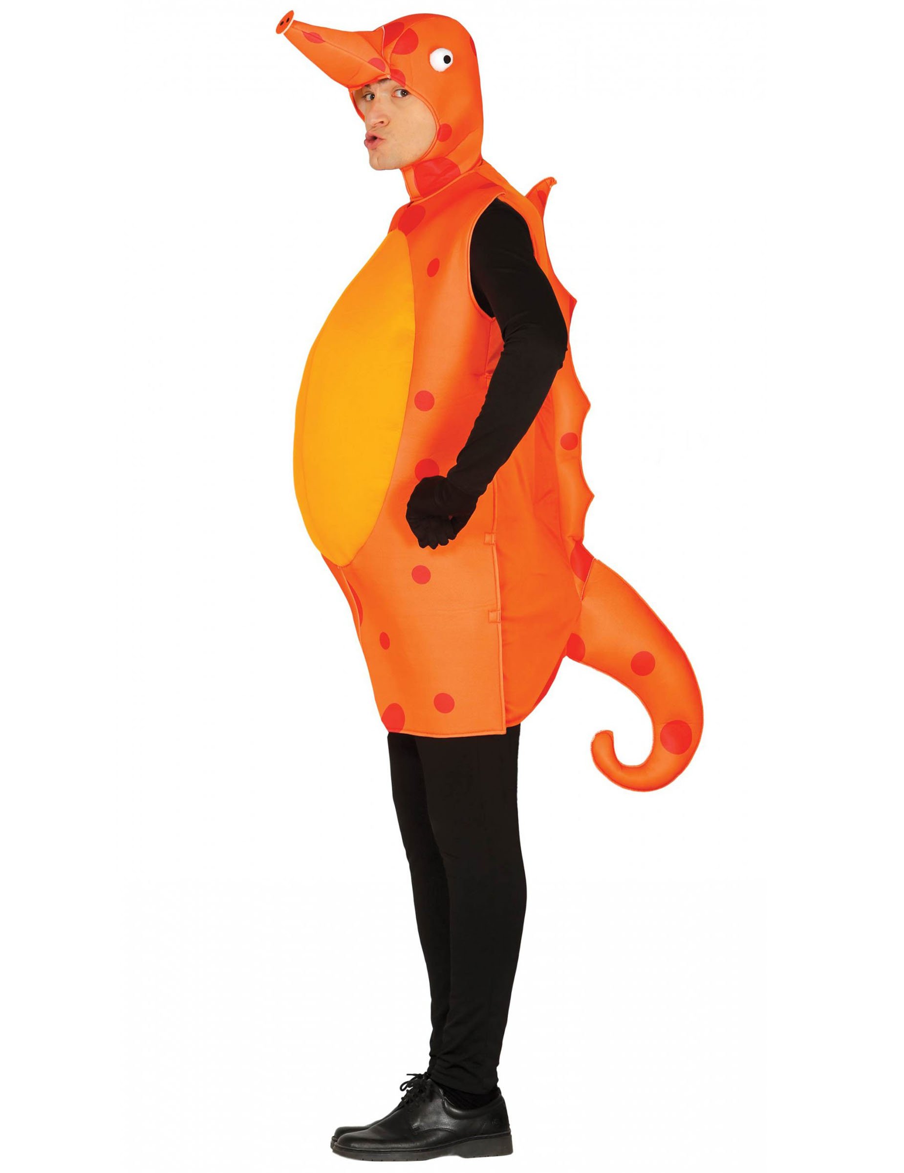 Seepferdchenkostüm für Erwachsene orange-gelb von FIESTAS GUIRCA, S.L.