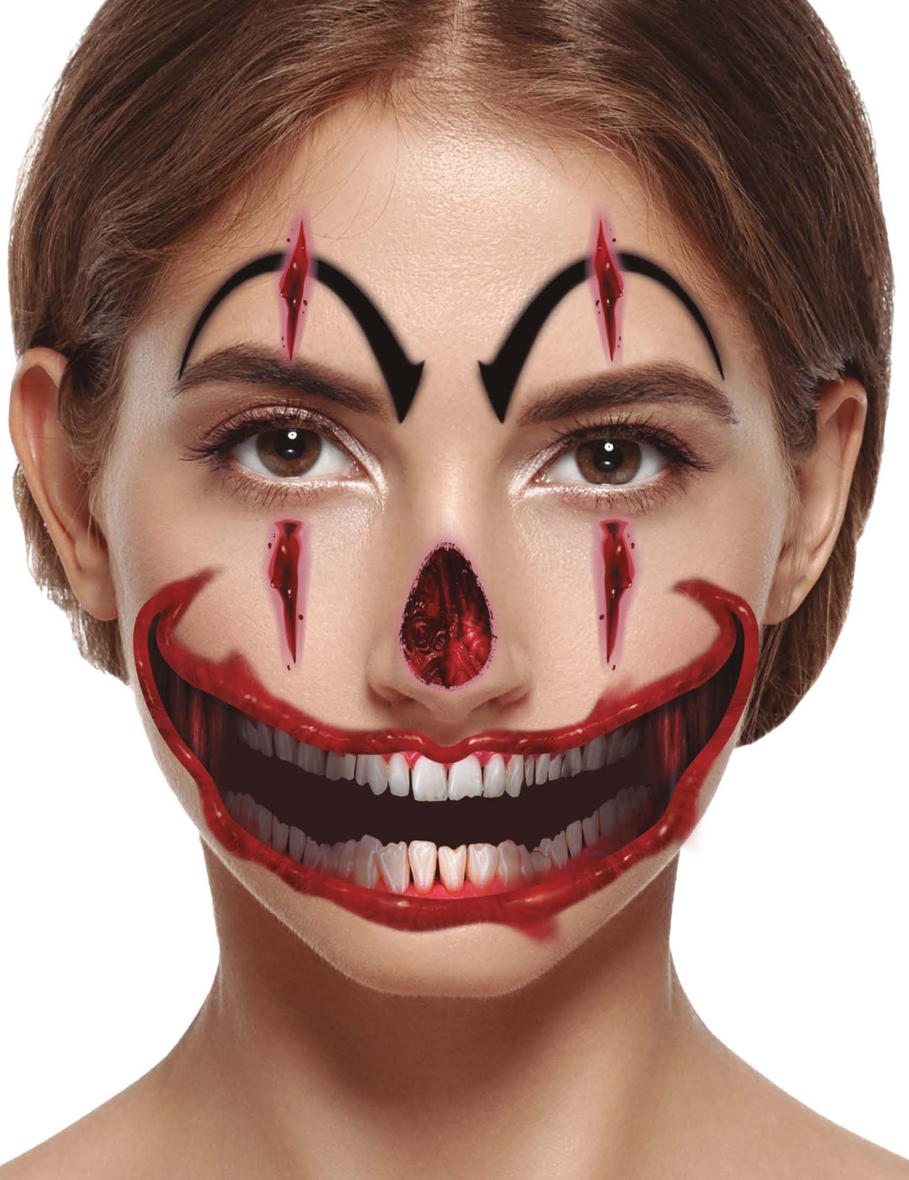 Selbstklebende Tattoos böser Clown Selbstklebende Tattoos böser Clown von FIESTAS GUIRCA, S.L.