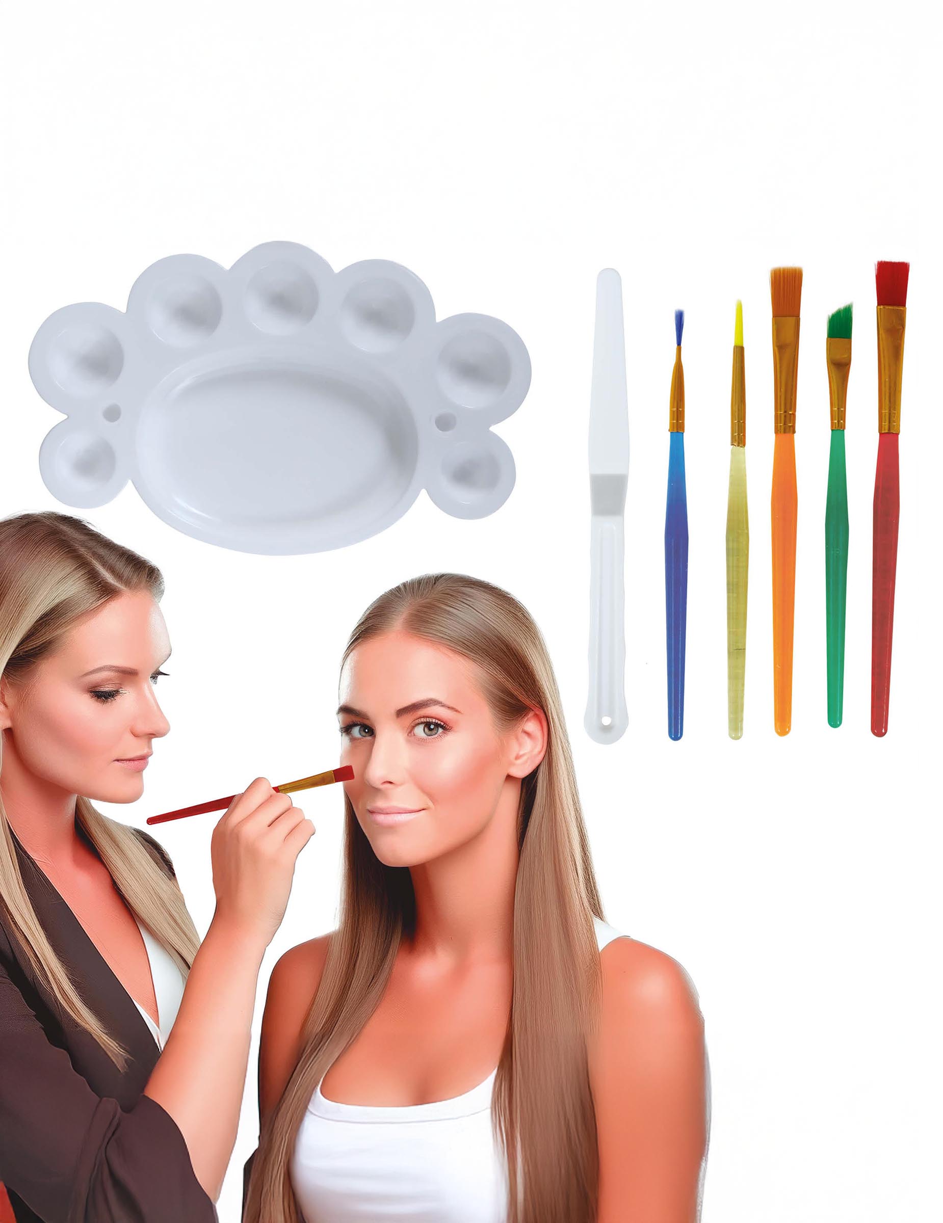 Set aus Pinseln und Schminkpalette von FIESTAS GUIRCA, S.L.