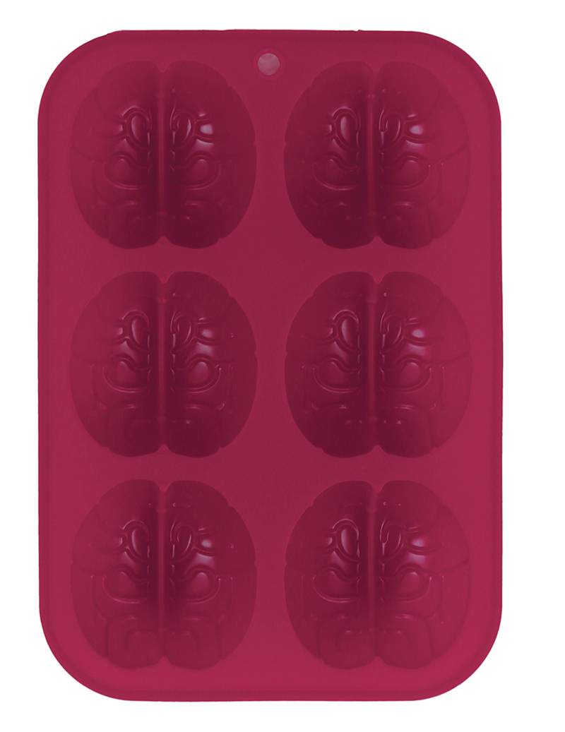 Silikonform 18 x 12 cm für 6 Gehirne Halloween Deko von FIESTAS GUIRCA, S.L.