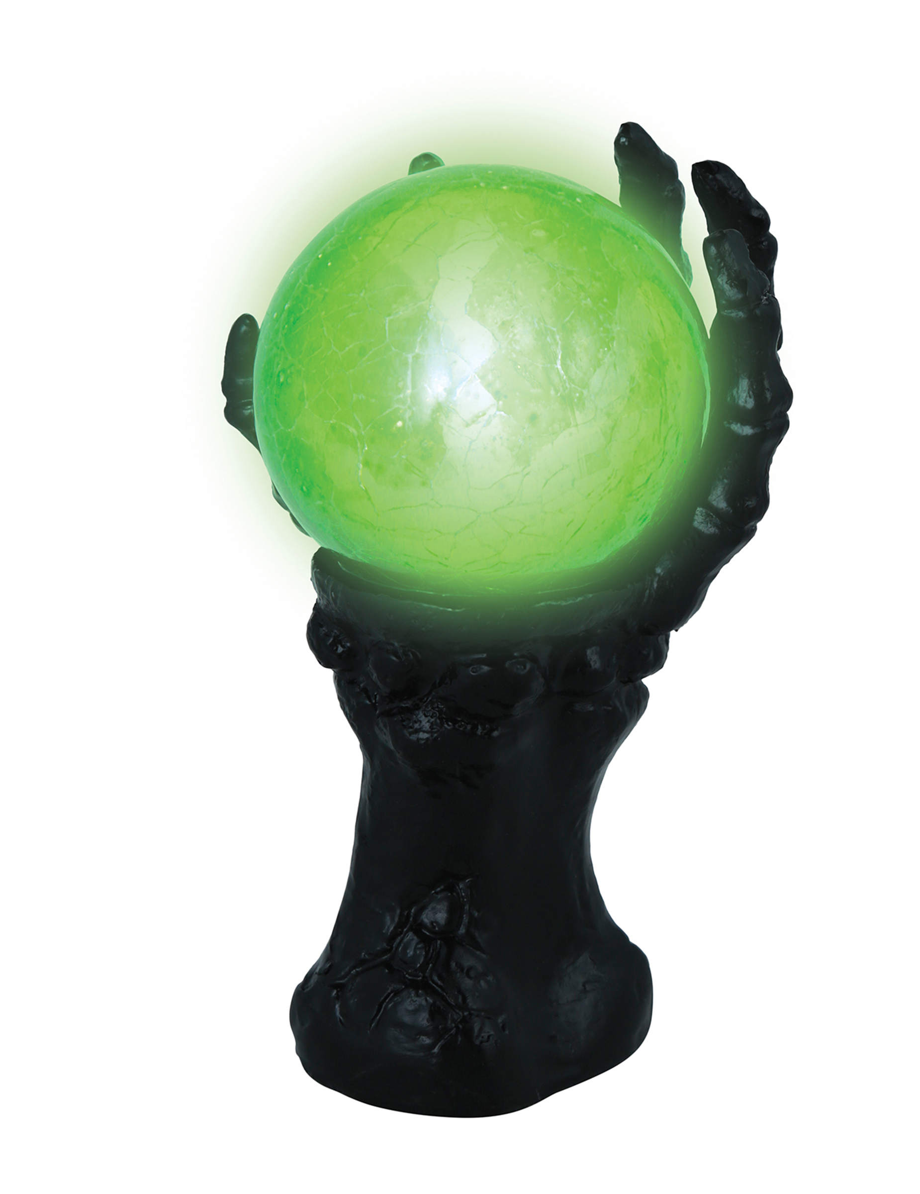 Skelett Hand mit leuchtender Kristallkugel Schwarz Halloween von FIESTAS GUIRCA, S.L.