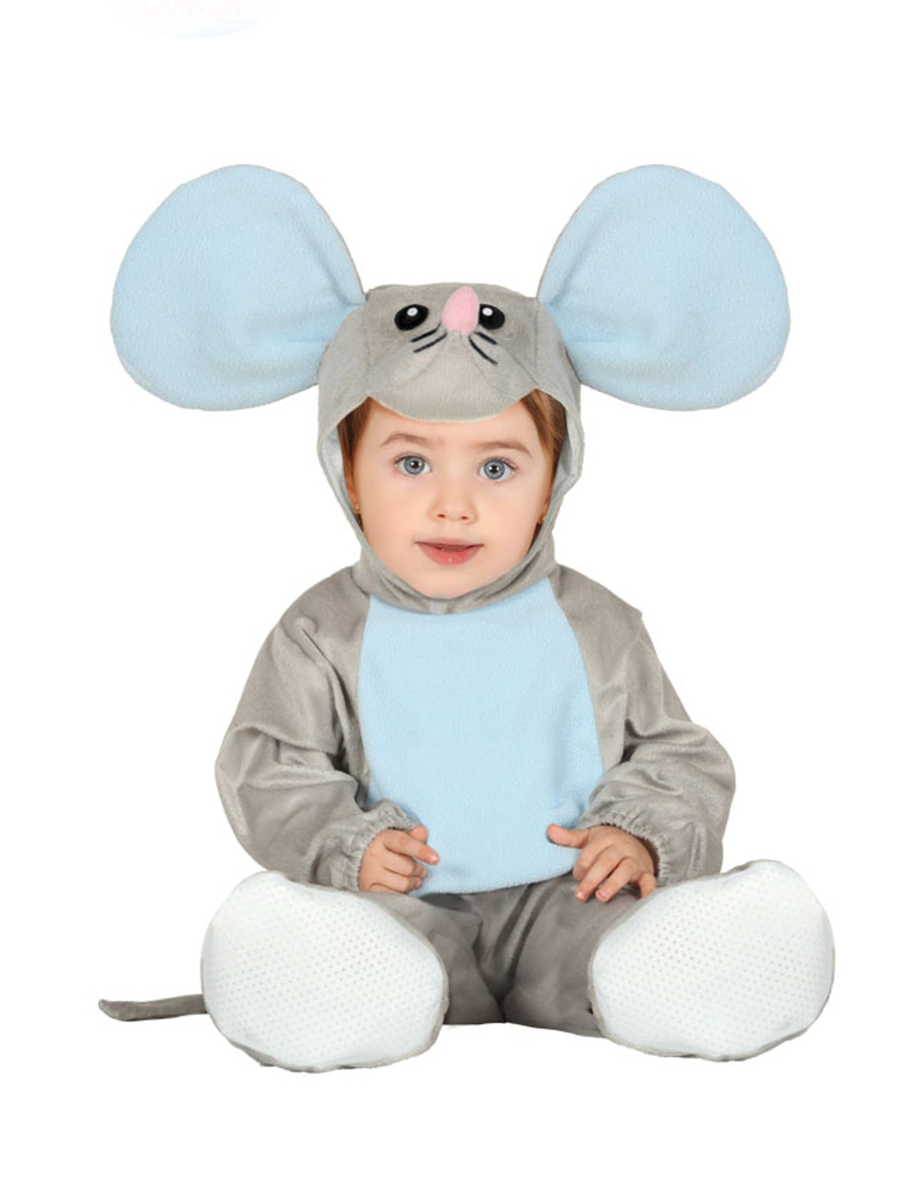 Süsses Maus-Kostüm für Babys grau-blau von FIESTAS GUIRCA, S.L.