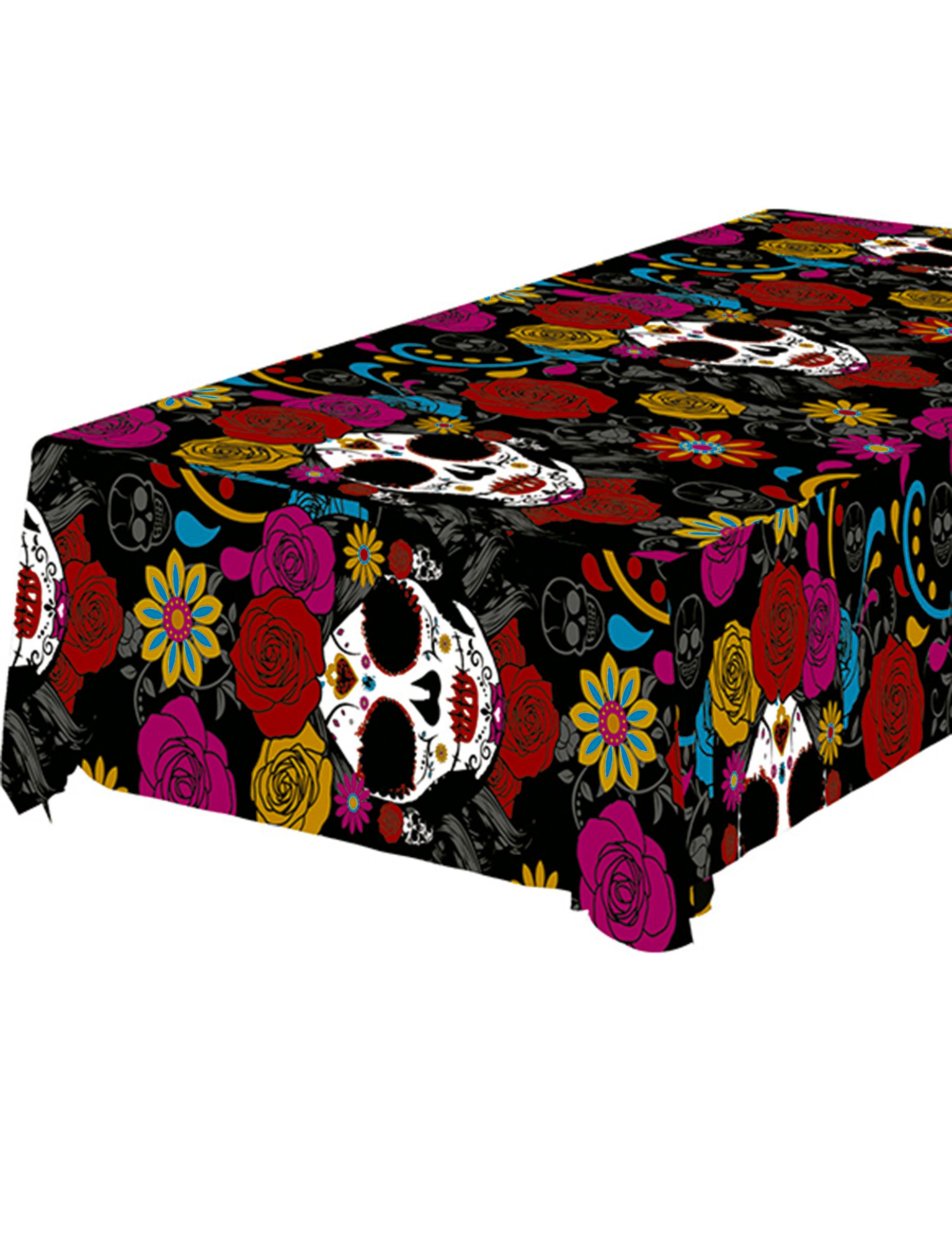 Tag der Toten Tischdecke Partydeko 137 x 274 cm bunt von FIESTAS GUIRCA, S.L.