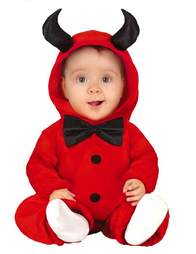 Teufel Kostüm für Babys Halloween rot-schwarz von FIESTAS GUIRCA, S.L.