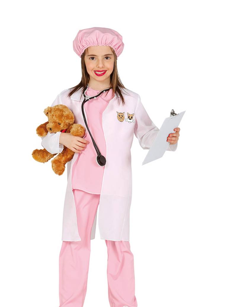 Tierärztin-Kostüm für Kinder Fasching rosa-weiss von FIESTAS GUIRCA, S.L.